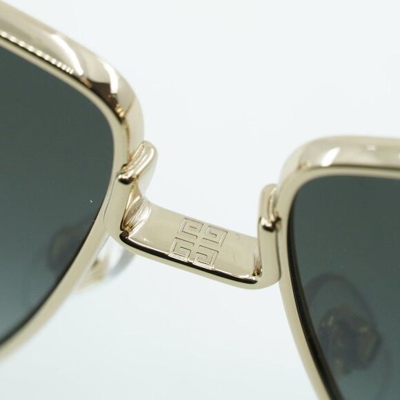 💯 NEW GIVENCHY GV 7183/S 0J5G 9O GOLD/GREY UNISEX SUNGLASSES WITH CHAIN - Picture 13 of 14